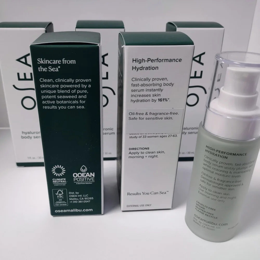 NIB Pack Of 5  OSEA Hyaluronic Body Serum - 1 fl oz Travel Size - Picture 2 of 2